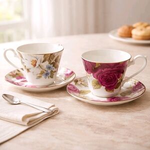 Victoria Secrets Teacup and Saucer Set Of Two Made In England